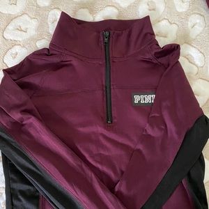 PINK half zip pull over